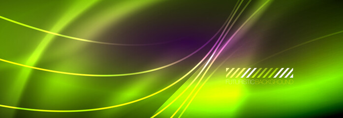 Neon dynamic beams vector abstract wallpaper background. Wallpaper background, design templates for business or technology presentations, internet posters or web brochure covers