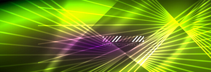 Neon dynamic beams vector abstract wallpaper background. Wallpaper background, design templates for business or technology presentations, internet posters or web brochure covers