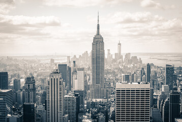 View of Manhattan with Empire State Building, New York City, USA
