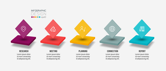 Business concept infographic template with option.