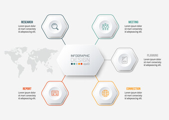 Business concept infographic template with diagram.
