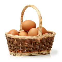 Egg collection isolated on white background