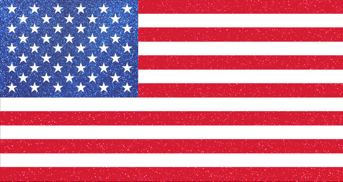 AMERICA beautiful lettering in red and blue color over white background