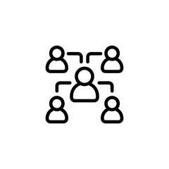 Social Science Network Discipline Education Outline Icon, Logo, and illustration