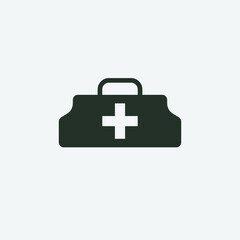 first aid kit vector icon illustration sign 