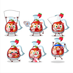 Mascot design style of sangria character as an attractive supporter