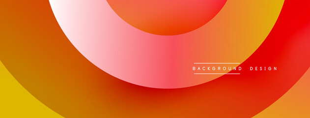 Abstract overlapping lines and circles geometric background with gradient colors