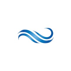 Fototapeta na wymiar Water Wave Icon Logo Template vector illustration