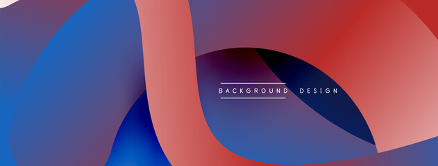 Abstract overlapping lines and circles geometric background with gradient colors