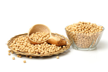 gold soybean isolated on white background 