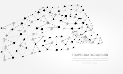 technology and connection network banner background, suitable for advertisement, poster, presentation, website background, etc.