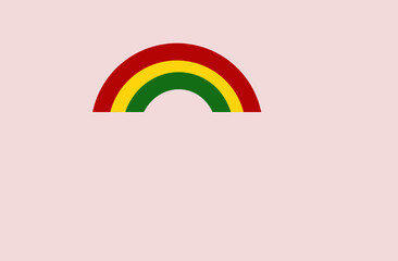 Vector logo of a rainbow on a pink background