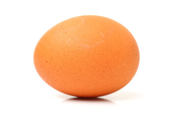 brown eggs on white background