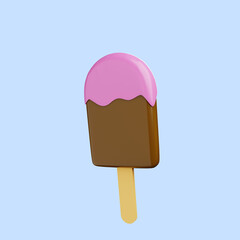 3d illustration of food ice cream