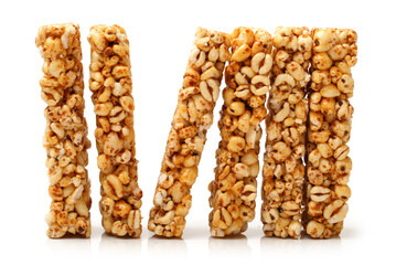 Rice cake on white background 