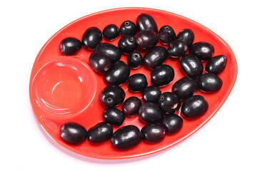 
Jambolan plum or Java plum isolated on white background
