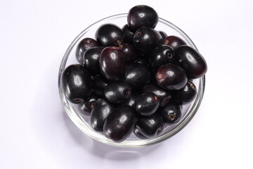 
Jambolan plum or Java plum isolated on white background
