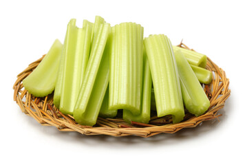 celery on a white background 
