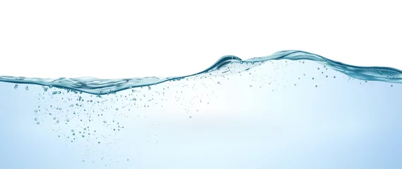 Fotobehang wave water surface with bubbles. vector illustration © sveta