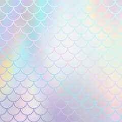 Vector mermaid blurred background with a pattern of fish scales. © Ann Muse