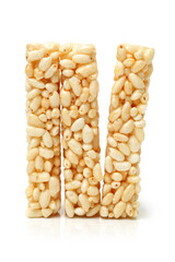 Rice cake on white background