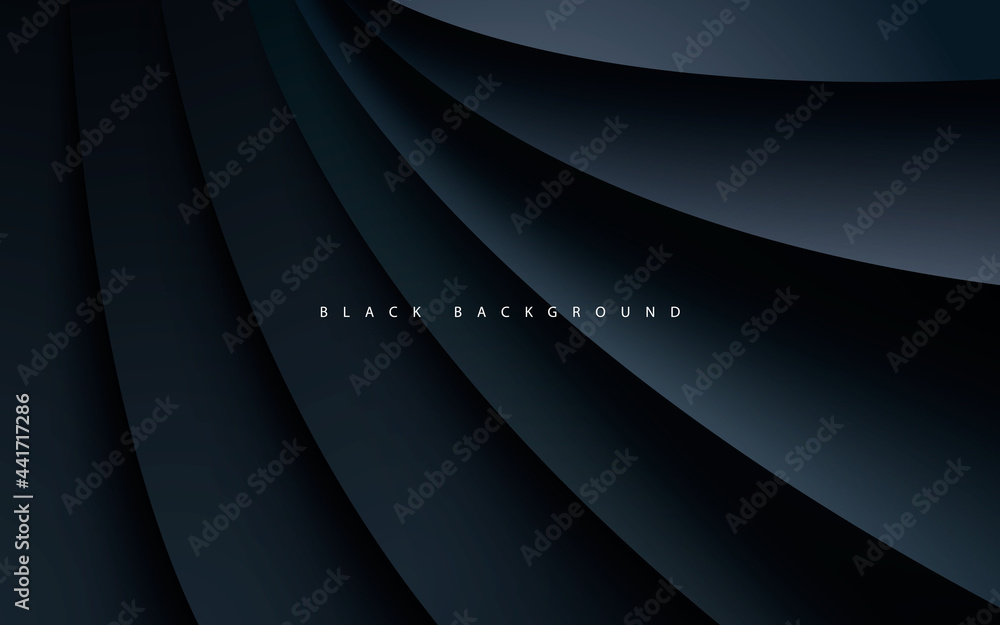 Sticker black abstract dimension background realistic style
