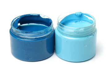 Paint in bottle on white background