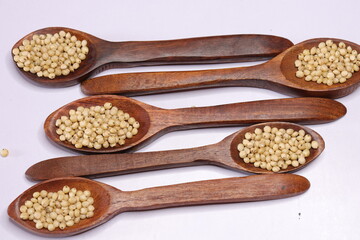 Organic jawar seeds isolated on white background