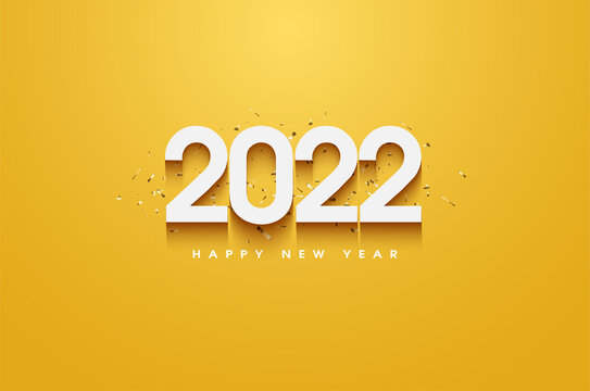 Happy new year 2022 background illustration.