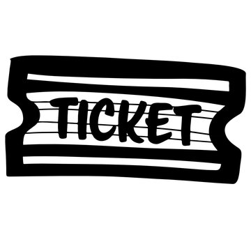 Ticket sign in USA flag design, B&W style