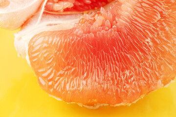  Grapefruit with segments on a white background 