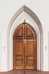 Door of the United Congregational Church in Pniel