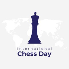 international chess day-vector illustration