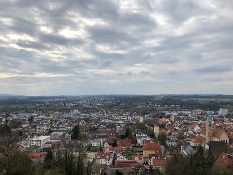 Ravensburg Von Der Veitsburg Aus Fotografiert Gut Ausicht über Ganz Ravensburg