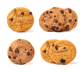 Cookie tower on white background