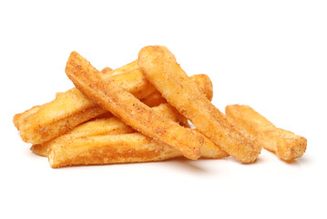 Fototapeta na wymiar french fries on white background 
