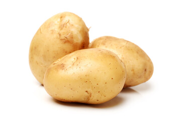 New potato isolated on white background 
