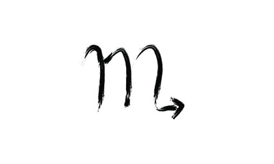 Hand drawn scorpio zodiac illustration. Simple line hand scorpion zodiac icon.The Scorpion zodiac vector symbol. Hand drawing scorpio zodiac sign. eps 10