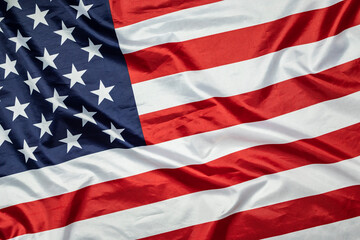 Obraz premium Flag of United States of America waving