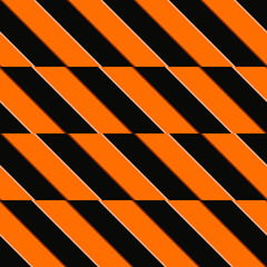 Orange and black diagonal tiles. Vector repeated seamless ornament.