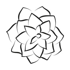 Outline set drawing of cone. Vector illustration.