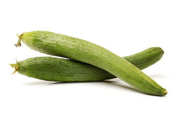 fresh loofah on the white background