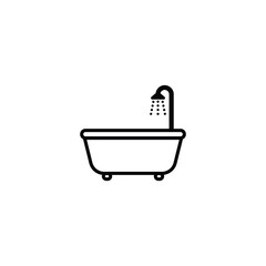 bathtub icon design template vector