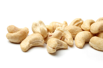 Cashew on white background 