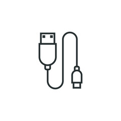 data cable icon design template vector