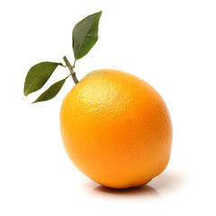 Whole orange fruit and his segments or cantles isolated on white background cutout