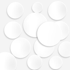 Abstract Elegance White circle Paper cut effect background