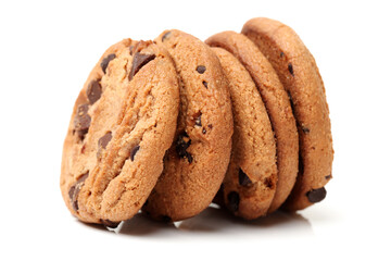 Cookie tower on white background