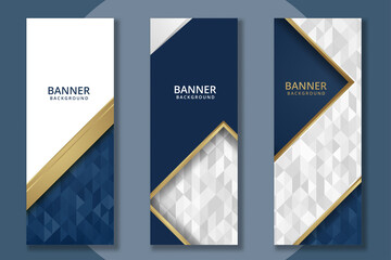 set abstract banner template design with luxury and elegant