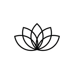 lotus icon design template vector